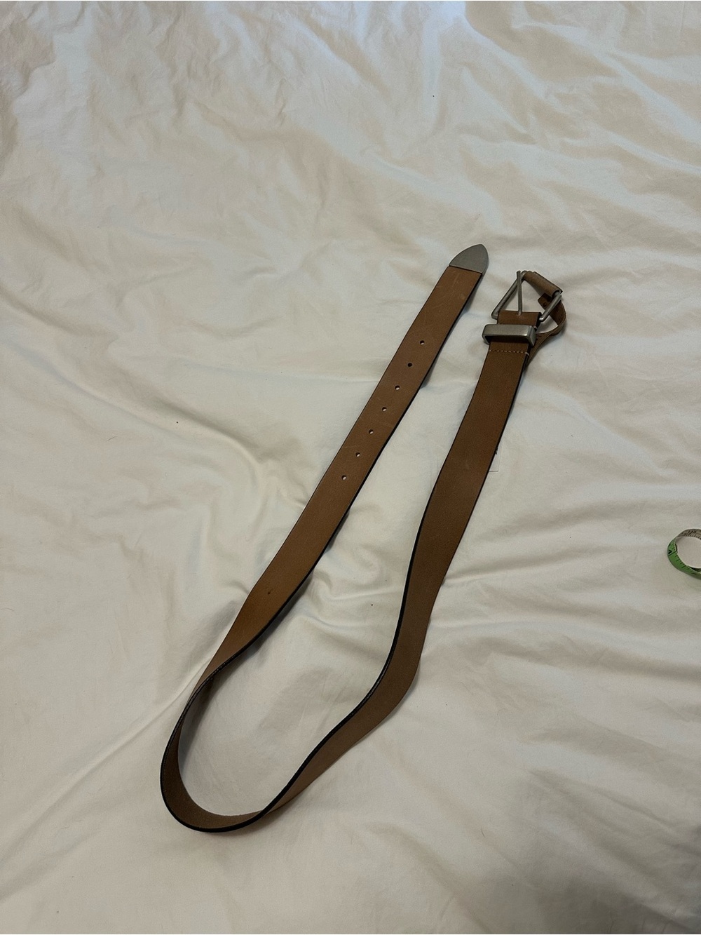We the Free Brown Leather Belt with Silver Buckle m/l
